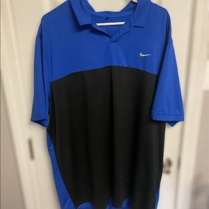 Blue and Black Polo Nike Golf Shirt 2xl